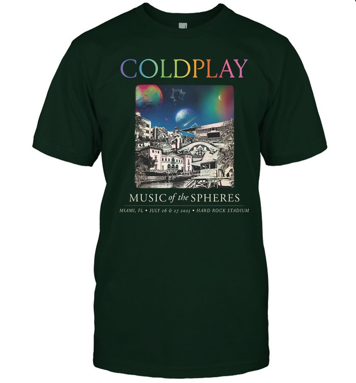 Coldplay Jul 26-27 2025 Hard Rock Stadium In Miami FL Tee
